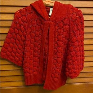 5t red cape sweater